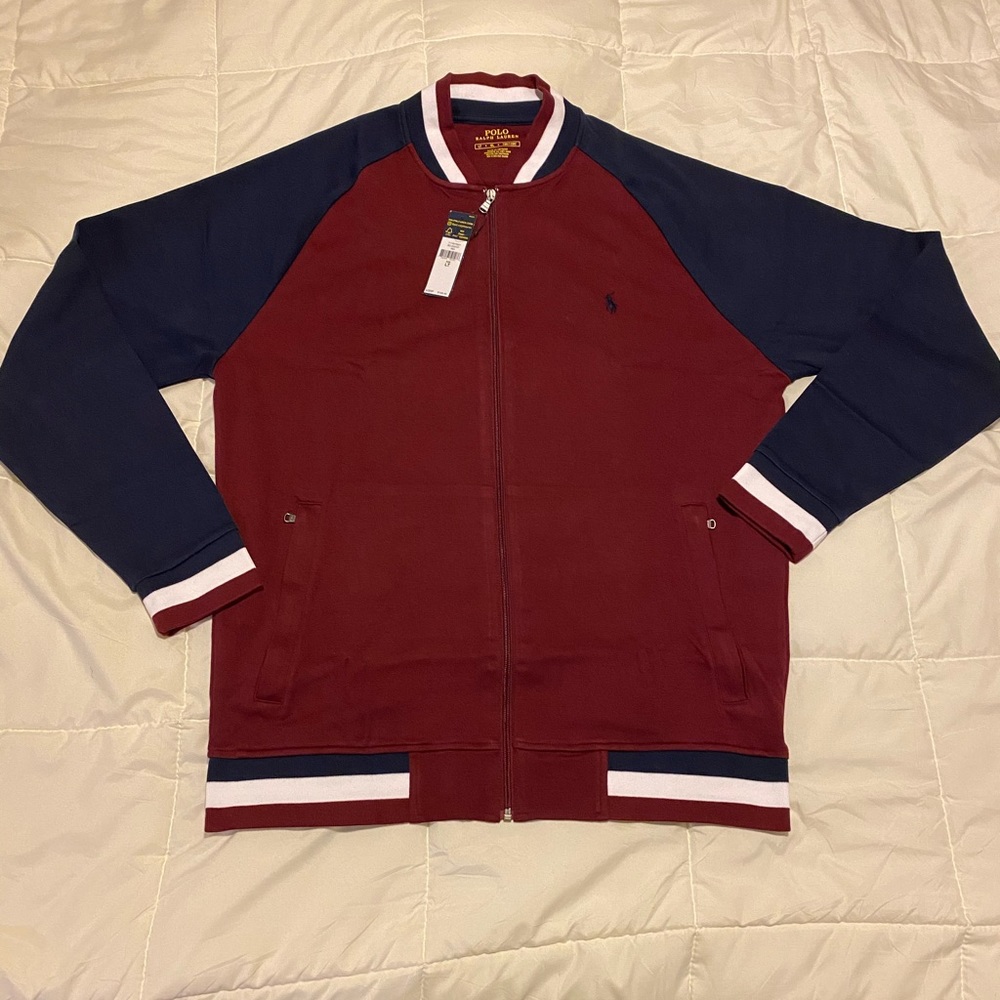 Ralph Lauren Polo Baseball Track Jacket Large LT - Picture 1 of 5